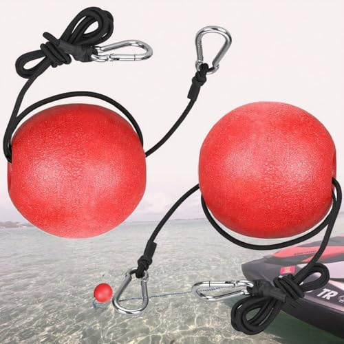 Anchor Bay, 2 or 4 Pieces Swimming Anchor Marking, High Visibility Anchor Bay with 51 Inch Elastic Band and Clamp for Pools, Water Skiing and Anchor Ropes