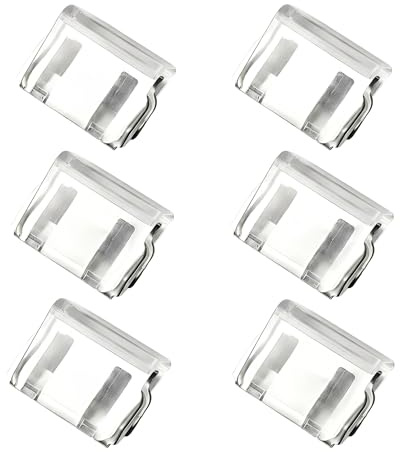 ZAYIO 6PCS Invisible Plastic Trouser Hem Clips for Jeans & Daily Wear