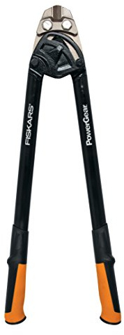 Fiskars PowerGear Bolt Cutter (24 Inch), Heavy Duty For Cutting Locks, Chains, and Fences, Soft Grip and Ergonomic Handles, Construction and Home Improvement Tools