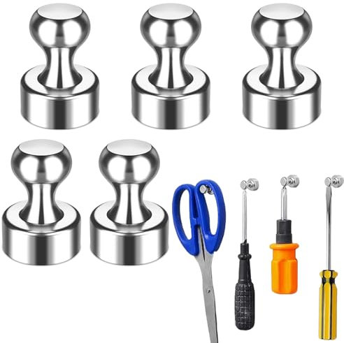 5 Pezzi Magneti Neodimio, Magnete Potente, 25 x 20mm Perni Magnetici, Magneti Piccoli, Calamite Neodimio Forti, Frigoriferi Magneti a Cono, per Lavagna Magnetica, Frigoriferi, Artigianato, Mappe