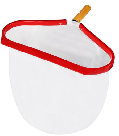 SUPAWAY Pool Kescher,Teichkescher Feinmaschig Algen,Pool Skimmer Rake Net,Poolreinigung Bodenkescher mit Rot Aluminiumrahmen Pool-Reinigungsnetz für Teich,Schwimmbad,Wasserpark, Brunnen (Keine Stange)