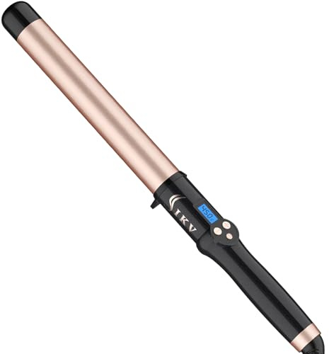 32mm Curling Wand Ceramic Long Barrel,1.25 Inch Curling Wand Iron for Long Hair,Dual Voltage Hair Curling Tongs