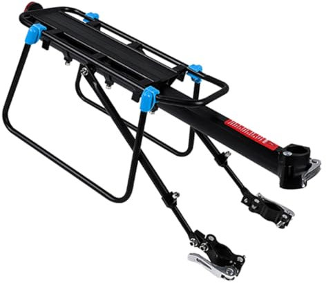 Mountain Bike Pannier Rack - Schnellfreisetzungen mit Fahrradgepäck, Einstellbarer Zyklus -Heckträger, Aluminiumlegierung Last 110 lbs, MTB -Zykluszubehör mit Reflektors, Racks -Ständer