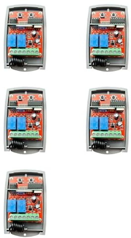 Tacdas 5X Receptor de Control Remoto Universal para Puerta de Garaje 433MHz12V-24V Abridor de Control de Portón Eléctrico 433.92MHz Código de Aprendizaje Rodante