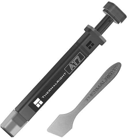 Thermalright AT7 - Pasta térmica para CPU (4,5 g, 12,9 W/mK, suave, fácil de distribuir, no conductora, para construcción de PC y repegado, con espátula de 4,5 g)