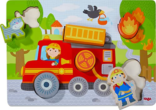 HABA Sales GmbH & Co. KG Holzpuzzle Feuerwehrauto