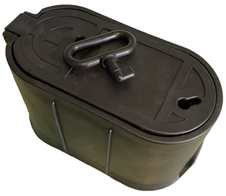 Stopcock Water Meter Box with Hinged Lockable Lid and Key L27cm X W15cmX H16cm