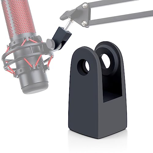 YOUSHARES Microphone Mount Adapter for HyperX QuadCast Boom Arm - 3/8 Screw Adapter, Precise and Wobble-free Connections, Designed for HyperX QuadCast Mic