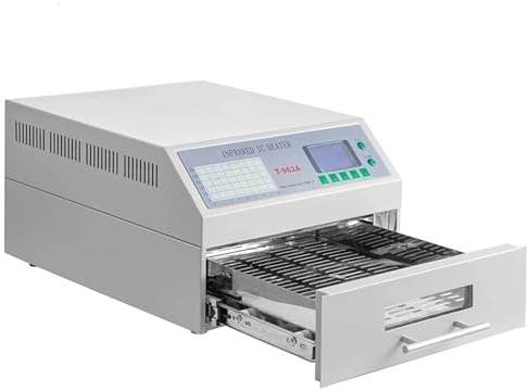JIANGSS Máquina de Soldadura por reflujo T962A, Horno de reflujo Tipo cajón Inteligente, 1500 W, máquina de Soldadura con Calentador IC infrarrojo para Horno de reflujo