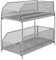 Heikoeco® Schrank Organizer, Gewürzregal, Baskets Organizer, 2-stöckiger Schrank-Organizer, unterteilten herausziehbaren Aufbewahrungsbehältern, Schubladen Organizer Küche (silber)