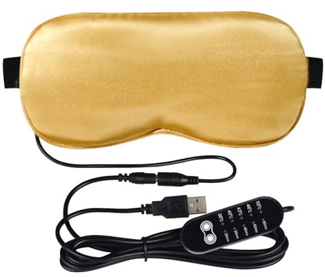 Máscara térmica para los ojos – Compresa caliente para ojos secos, compresa térmica eléctrica para los ojos, máscara multifuncional para ojos hinchados con correa ajustable, parche de tratem