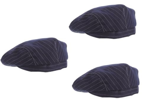 TENDYCOCO 3 Piezas Boina Gorro De Cocinero Sombrero De Chef De Cocina Sombrero De para Hotel Sombrero De Cocinero De Cocina Gorras De Uniforme De Restaurante Mezclilla