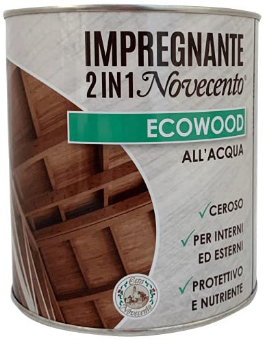 Cera Novecento 9129 Ecowood Impregnante, Noce Chiaro, 250 ml