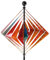 CIM Metall 3D Windrad – Kinetic Spinner Karo XL – Windspiel Ø 60cm Gesamthöhe 190cm & wetterfest & außergewöhnliche Gartendeko