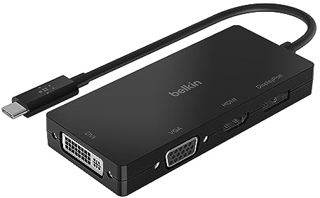 USB-C Video Adapter (HDMI, VGA, DVI, DISPLAYPORT), BLK