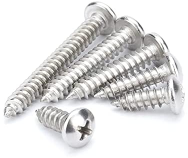 ANSIEDIO M8 Holzschrauben Rundkopf Kreuzschlitzschrauben Blechschrauben Rostfreier Stahl Spanplattenschrauben, M8×25mm,5 pcs