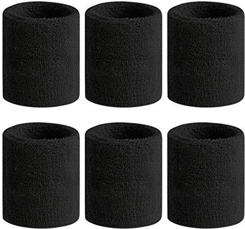 BEACE Sweatbands Sports Wristband for Men & Women - Moisture Wicking Athletic Cotton Terry Cloth Sweatband for Tennis, Basketball, Running, Gym, Working Out