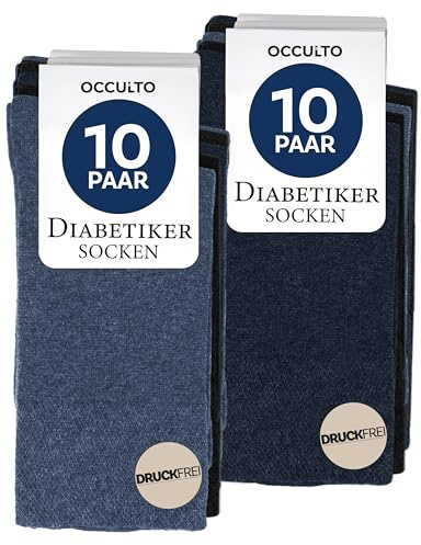Occulto calzini uomo & donna senza elastico senza cucitura pacco da 10 (modello: Goetz), calzini sanitari per diabetici