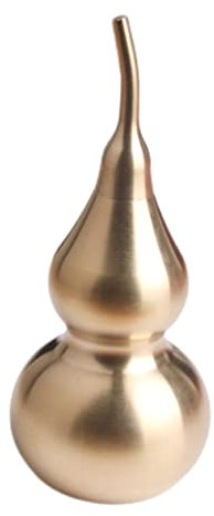 Veemoon Decorative Copper Gourd Figurine 88mm Hollow Brass Feng Shui Desktop Ornament Tabletop Craft Home Accessories