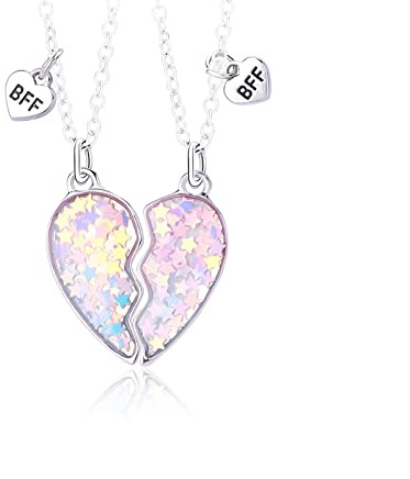 Collar Mejores Amigas BFF - 2 Piezas Cadena de la Amistad Con Colgante Para Mujeres Y Niñas