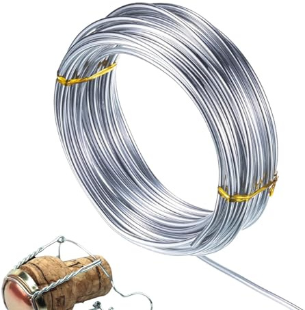 Rotolo di filo di alluminio morbido – Filo flessibile per bricolage, filo d'argento resistente ai colori | Materiale per bricolage, filo metallico per scheletri delle bambole, sculture, modellismo