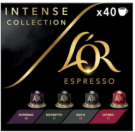 L'OR Espresso Surtido Intenso de Cápsulas de Café 5 sabores | Intensidades 10 a 12 | 120 Cápsulas Compatibles Nespresso (R)*