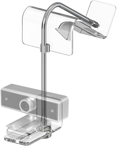 GEEKRIA Acrylic Center Screen/Mid Webcam Stand, Place Webcam Anywhere on Monitor, Laptop Screen, Compatible with Logitech MX Brio, C920x, C922, C930 Webcams (Transparent)
