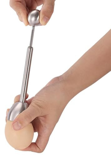 Cracker à œufs durs et doux – Coquille d'œuf en acier inoxydable pour enlever les œufs à la coque, casse-œuf dur et doux, en acier inoxydable et éplucheur d'œuf à la coque, coquille de coupeuse pour