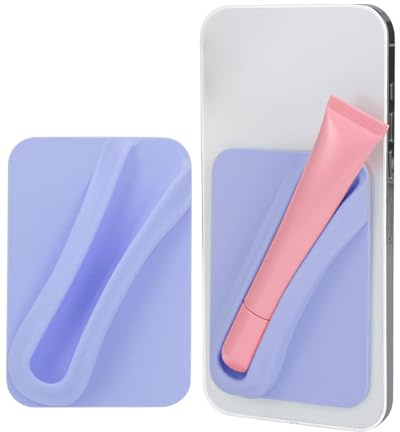 FDCGAS Funda móvil lip Gloss,Portátil Funda de Silicona para Pinta Labios,Funda Adhesiva para teléfono móvil,lip GlossLabial,Barra de Labios,Compatible con iPhone,Samsung y Otros Android Smartphones