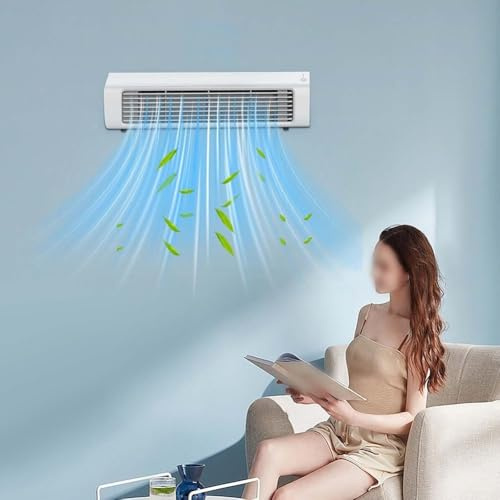 Lecreatekit Condizionatore d'aria portatile da parete con installazione wireless, senza bisogno di fori, adatto per casa e ufficio, risparmio energetico e telecomando (A)