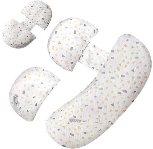SGZIOO Cuscino per gravidanza per dormire sul fianco, cuscino premaman in memory foam per donne incinte, cuscino rimovibile e regolabile per dormire durante la gravidanza, cuscino a cuneo per schiena