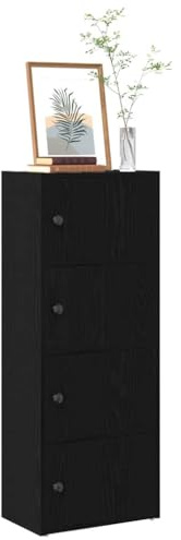 CKioict Armoire Bibliothèque Moderne avec Portes et Étagères, Meuble de Rangement Élégant en Bois d'Ingénierie Stable, Organisation Fermée pour Livres et Documents,