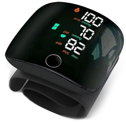 PHD Digital Blood Pressure Monitor Machine - Accurate Upper Arm BP Machine with Large Display & Memory Function - Easy-to-Use Automatic Blood Pressure Monitors for Home & Travel, Wrist Cuff Included