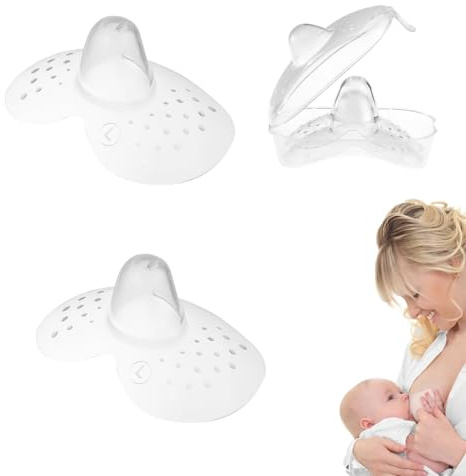2 Stück Stillhütchen Größe L Aus Silikon, Für Reizungen Und Maximalen Hautkontakt Zwischen Mutter Und Kind. Leicht Anpassbar, Hygienisch Und Mit Selbststerilisierungssystem