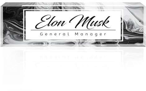 Desk Name Plate Personalized, Acrylic Name Plate,Custom Name Plates for Office Gifts,Desk Decor,Teacher,Managers,Employee Appreciation Gifts