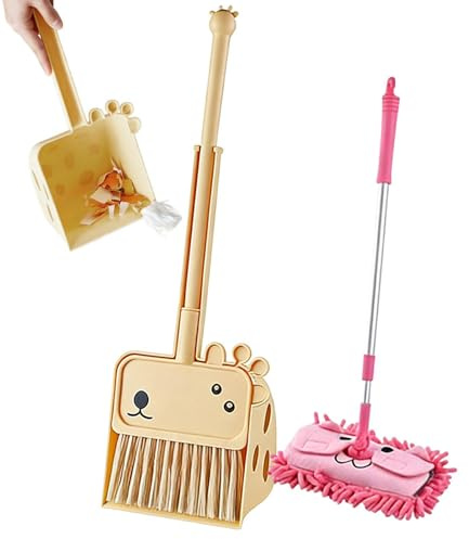 Golvkvast Och Sopskyffel Set Roligt Playset För Städning | Hushålls Lek Och Städ För Barn En Present För Sovrummet Köket Födelsedagskalas Och