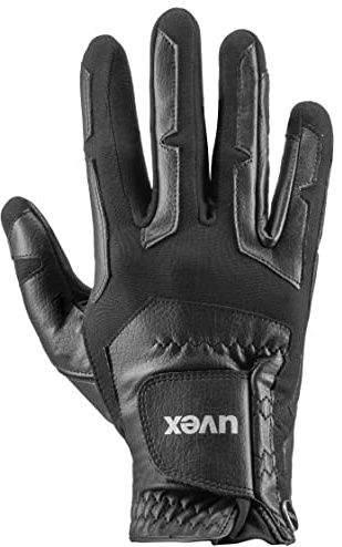 Uvex ventraxion Plus - Flexibler Reithandschuh für Damen und Herren - exzellenter Grip & strapazierfähig - touchscreenfähig - 4D-Stretch& Soft-Touch Meterial - Black - 6-7