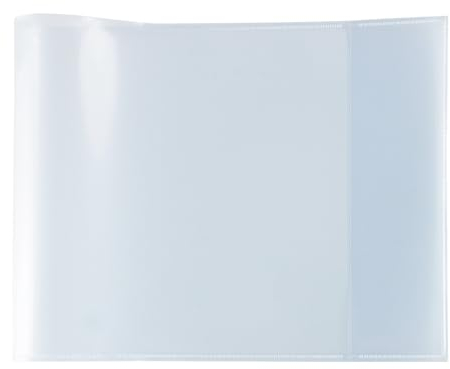 HERMA 19630 Heftumschläge Quart quer Transparent Klarsicht, Hefthüllen aus strapazierfähiger, abwischbarer und extra dicker Polypropylen-Folie, durchsichtige Heftschoner Set für Schulhefte