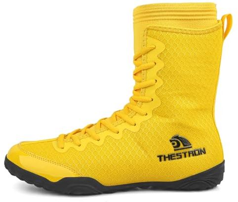 ZHENSI Chaussures De Boxe Hommes, Bottes De Combat De Lutte Bottes De Cross-Training D'intérieur Antidérapantes Bottes De Sport Légères