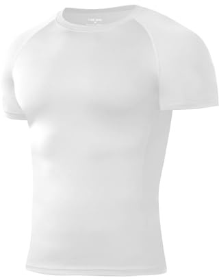 Niksa 1-pack kompressionströja herr, funktionell skjorta andas sportskjorta män kortärmad snabbtorkande löpartröjor gym tröja