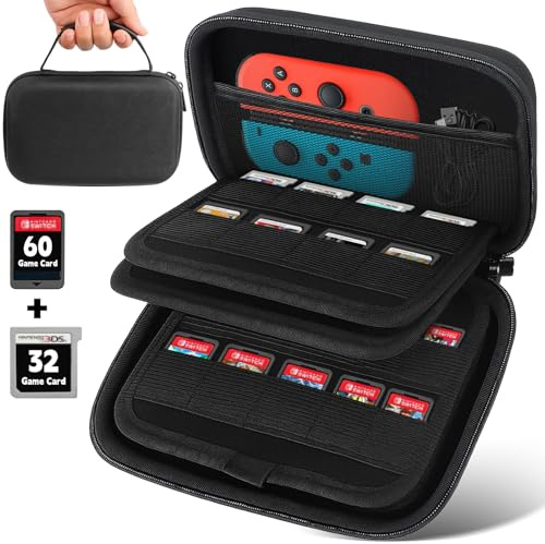 Switch Game Case for Nintendo Switch 2/Play Station Vita, Switch Game Holder Switch Cartridge Case with 92 Cartridge Slots Switch Game Card Holder for Nintendo Switch Storage 3DS/3DS XL/2DS XL