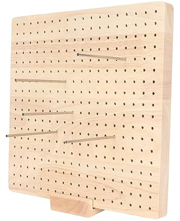 EMUKOEP Tapete bloqueador de ganchillo, tabla de tejer de madera DIY con 20 pasadores de acero inoxidable para manualidades