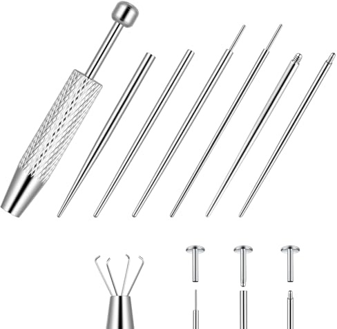 AOOSA Piercingsats, 16G 18G, piercingkon, rostfritt stål, piercingkulahållare set för öra, näsa, läpp, mage, tunga, 16G, 18G