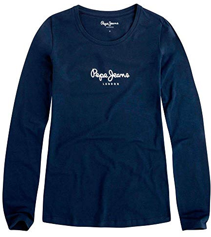 Pepe Jeans New Virginia LS, Maglia Donna, Blu (Navy 595), M