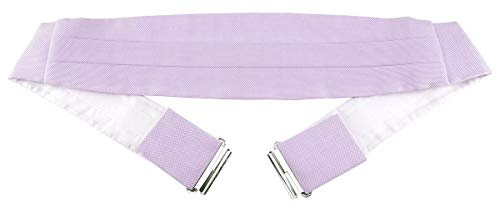 TigerTie - Herren Kummerbund Pique in flieder uni gemustert - Schärpe Leibbinde