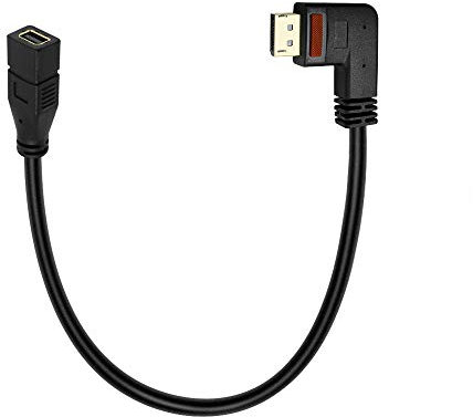 Duttek Right or Left Angled 90 Degree DisplayPort to Mini DisplayPort Adapter Converter Cable For Monitor,Computer(DP Male to Mini DP Female) (Right)