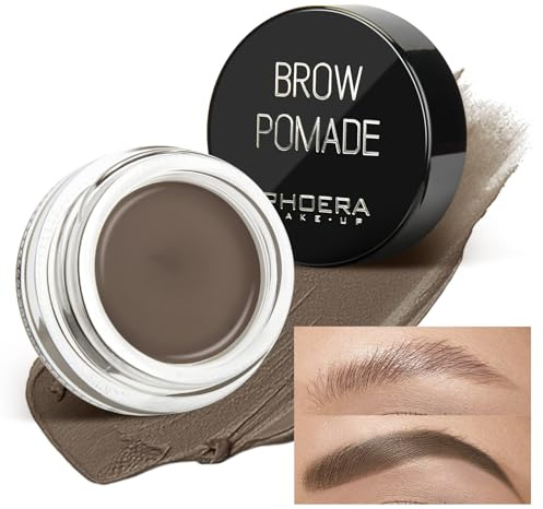 Eyebrow Pomade, Tinted Brow Pomade, High-Pigment, Waterproof, 5 Shades | Long-Lasting, Lightweight, Sweat Resistant, Buildable, Natural Finish, for Sparse Brows, for Oily Skin, Vegan & Cruelty-Free