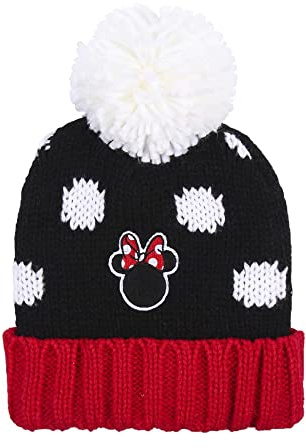 Cappello con PON PON Minnie Mouse, Disney, Cappello Invernale per Bambini, Taglia Unica