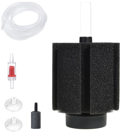 ALEGI Aquarium Bio Sponge Filter with Ceramic Media for Clear and Quiet Aquariums for Betta Fry Shrimp Tiny Fish Tank (40-75 Gallon 1 Pack)