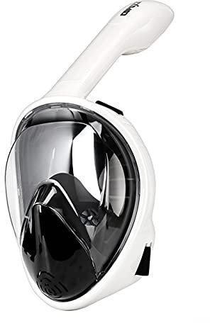 Máscara de Buceo antivaho de Cara Completa con Soporte para cámara, Negra, para Hombres, Mujeres, niños y adultosNegroL